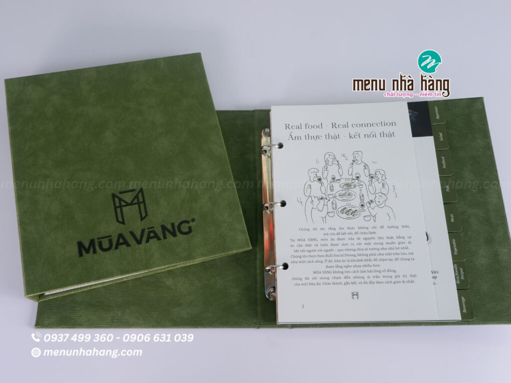 Làm menu bằng da