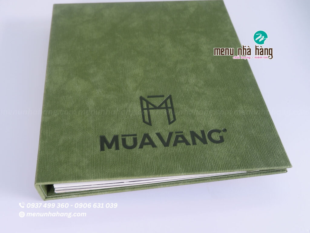 Mẫu menu bìa da