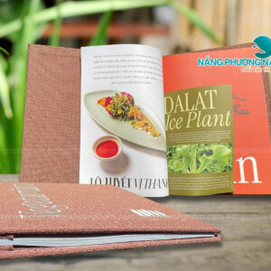 Mẫu menu bìa vải cho nhà hàng quán ăn