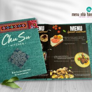 Mẫu in menu bìa vải