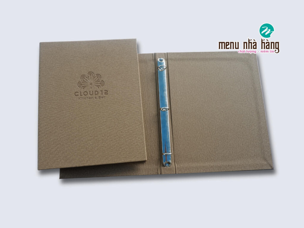 Mẫu thiết kế menu bìa còng