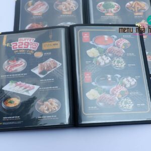 Menu bìa da kiếng đẹp