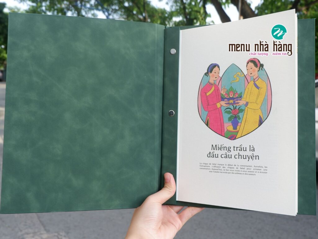 mẫu menu bìa da cho nhà hàng đep
