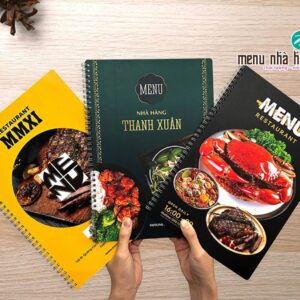 Mẫu menu chống nước cho các quán nhậu
