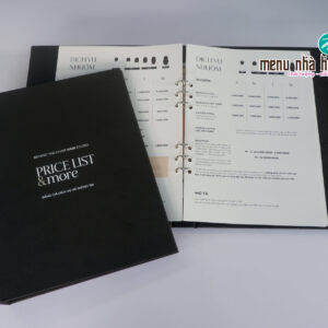 Mẫu menu dành cho salon làm tóc