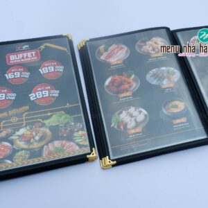 Menu da nhựa kiếng