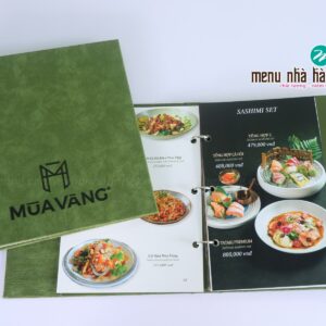 Menu bìa da dập chìm