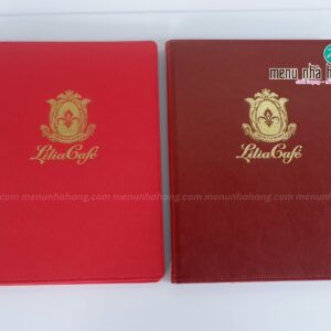 mẫu menu bìa da