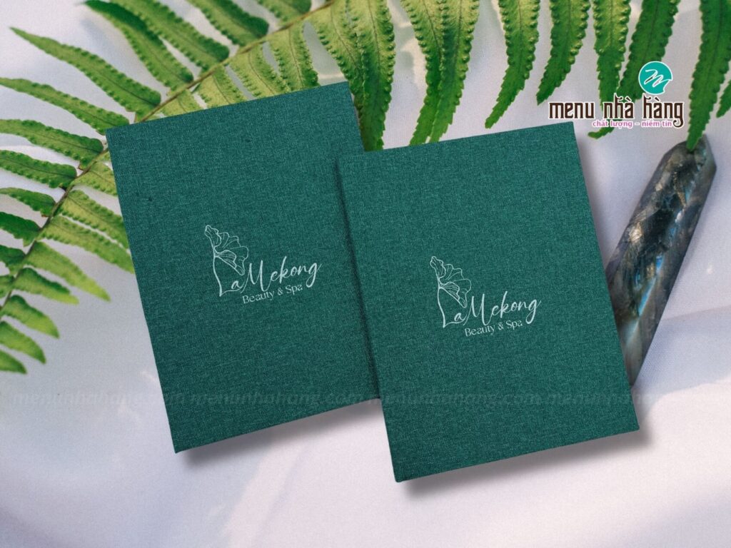 mẫu thiết kế menu bìa vải