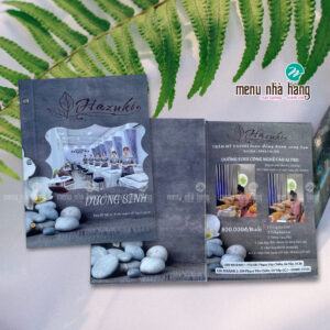 Thiết kế menu spa gội đầu dưỡng sinh