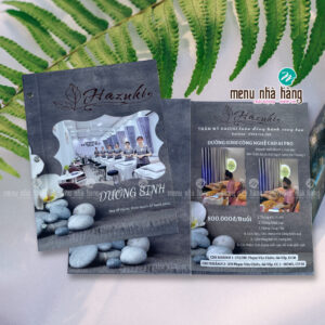In ấn menu cho spa dưỡng sinh