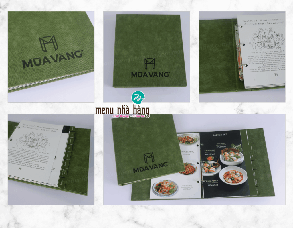 Mẫu Menu Nhà Hàng Sang Trọng