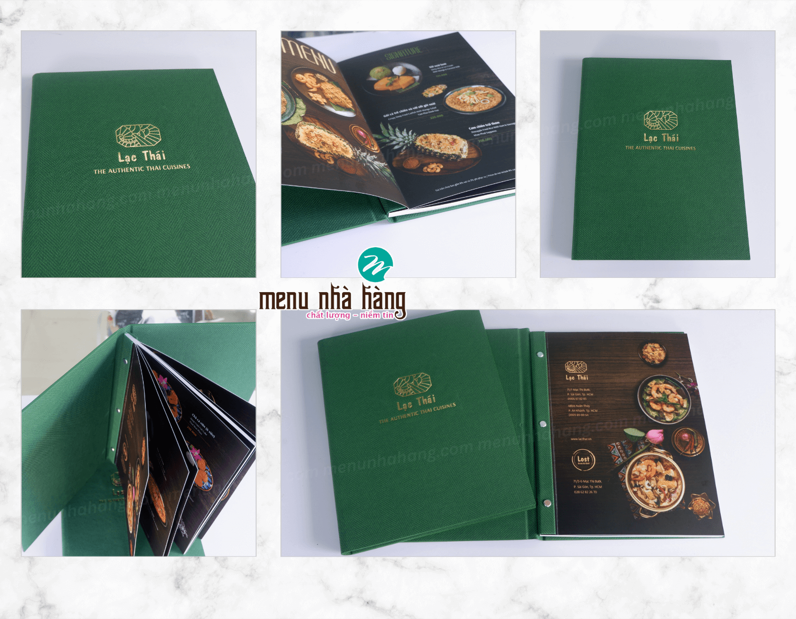 Mẫu thiết kế menu nhà hàng lạc thái