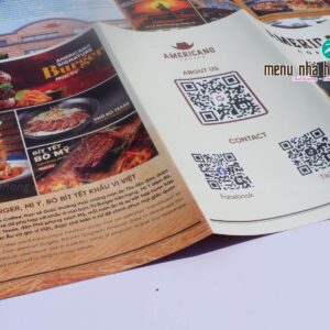 In menu tờ gấp lấy ngay trong ngày