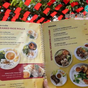 Menu giấy nhựa chống nước