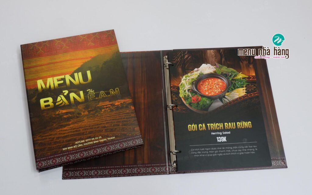 đơn vị làm mẫu menu nhà hàng đẹp
