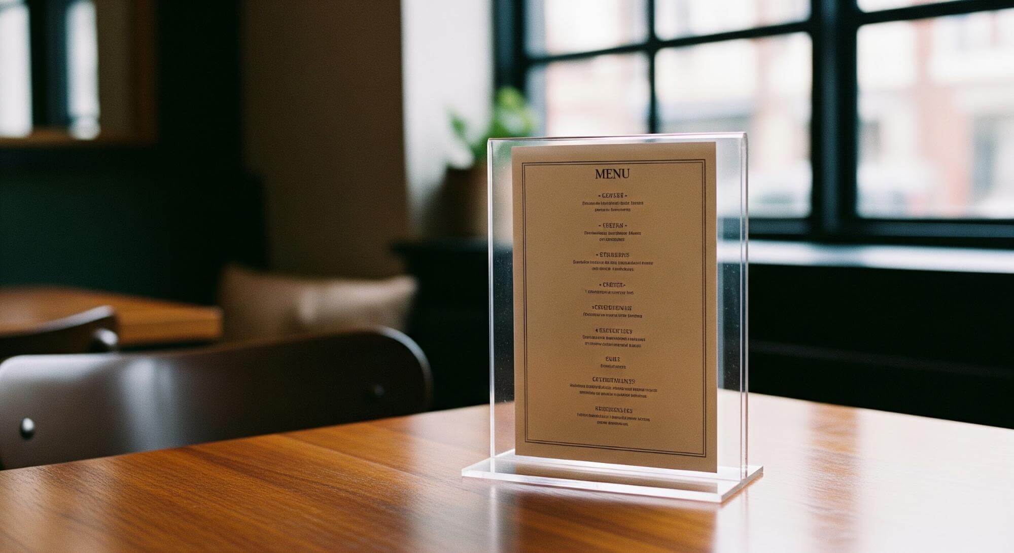 In menu mica bền, đẹp