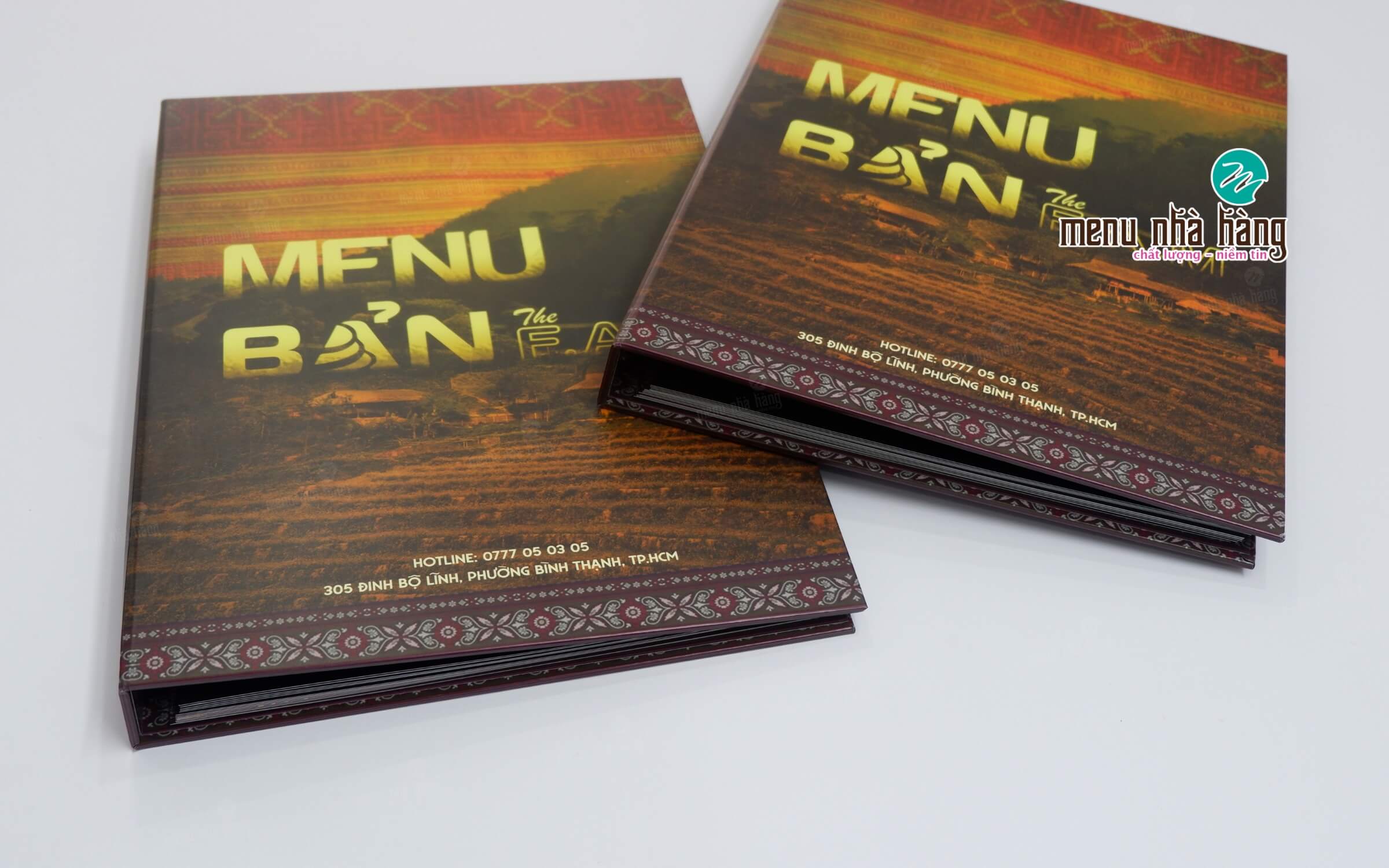 Mẫu thiết kế menu tây bắc