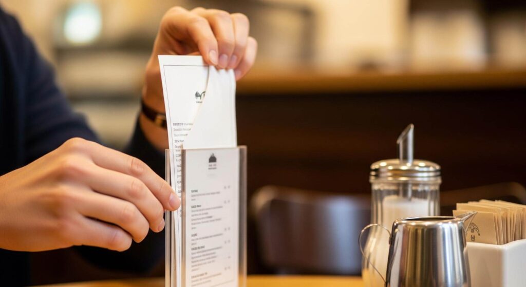 Menu mica/tent card mica