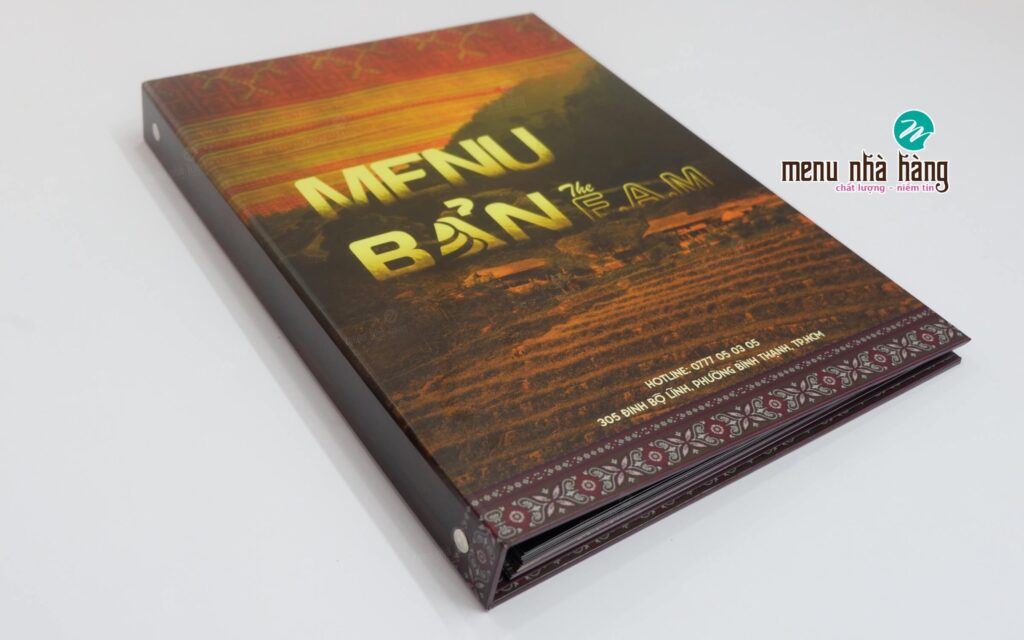 Mẫu menu nhà hàng Tây Bắc