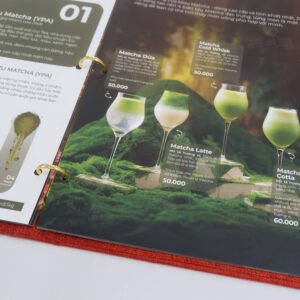 Mẫu thiết kế bên trong cuốn menu Davien