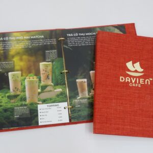 Mẫu thiết kế bên trong cuốn menu Davien