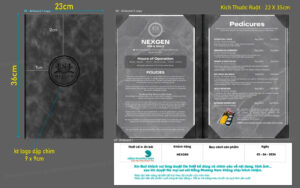 Kích thước in ấn menu đẹp