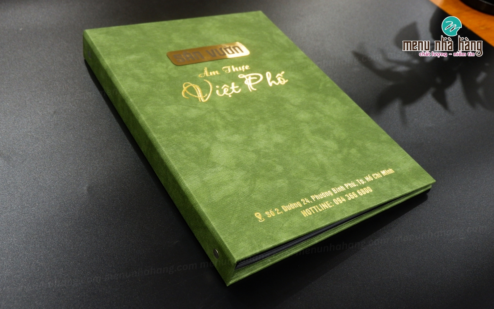 Kích thước menu nhà hàng