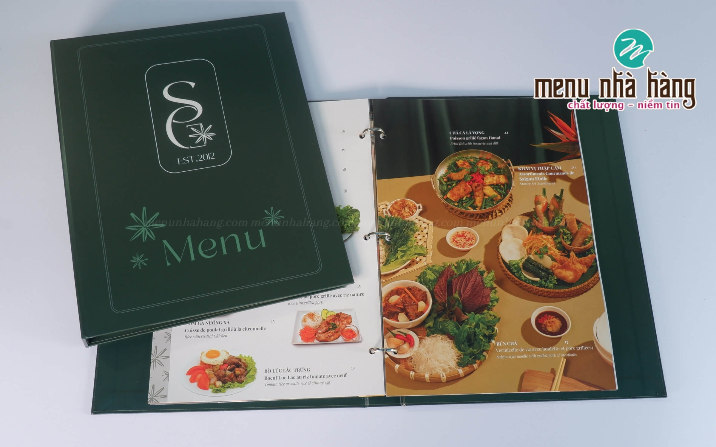 In menu bìa cứng tại quận tân phú