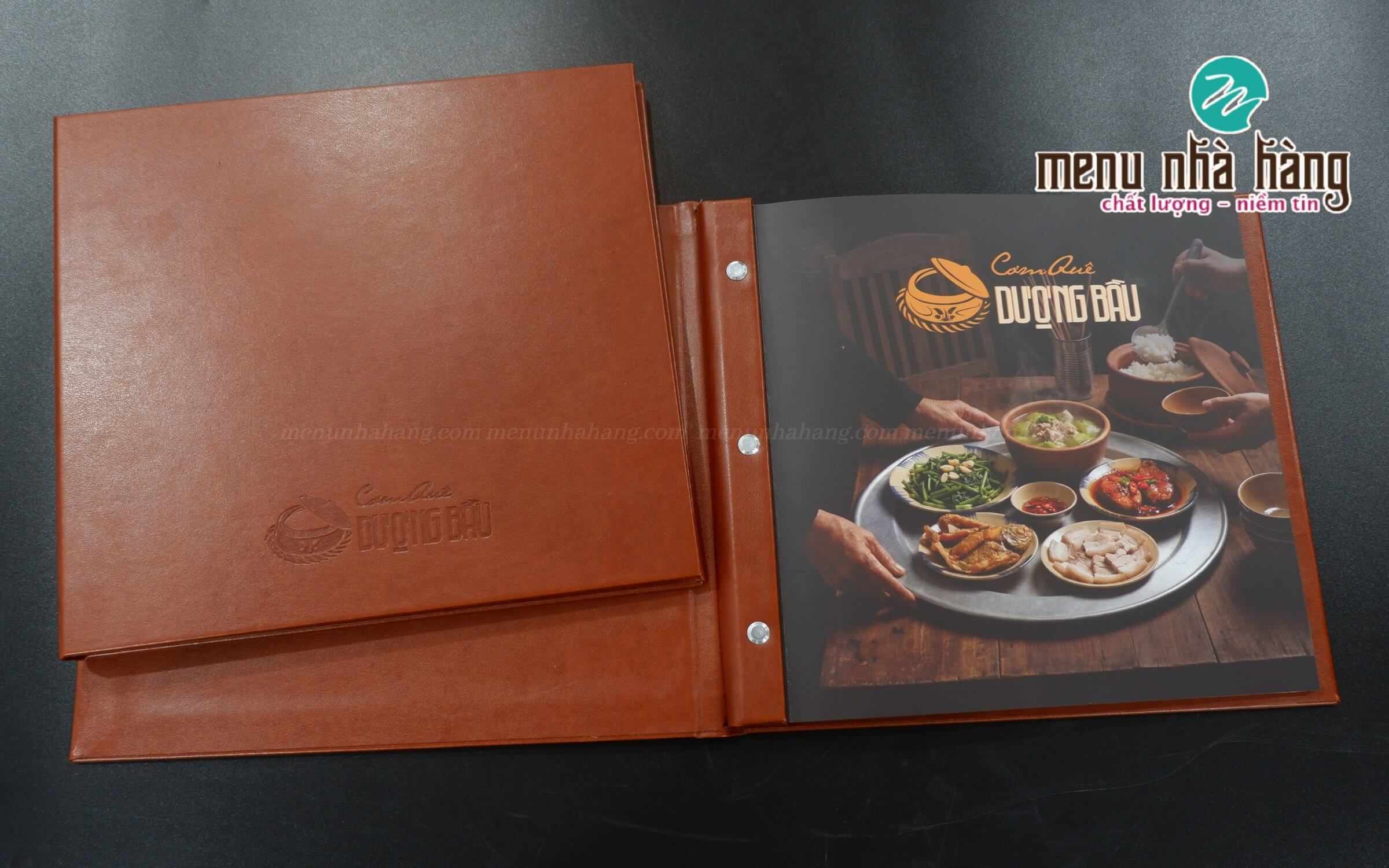 In menu nhà hàng Dương Bầu