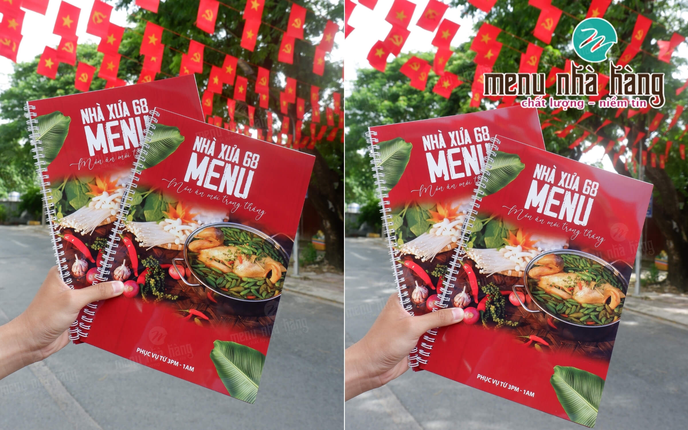 In ấn menu giấy nhựa