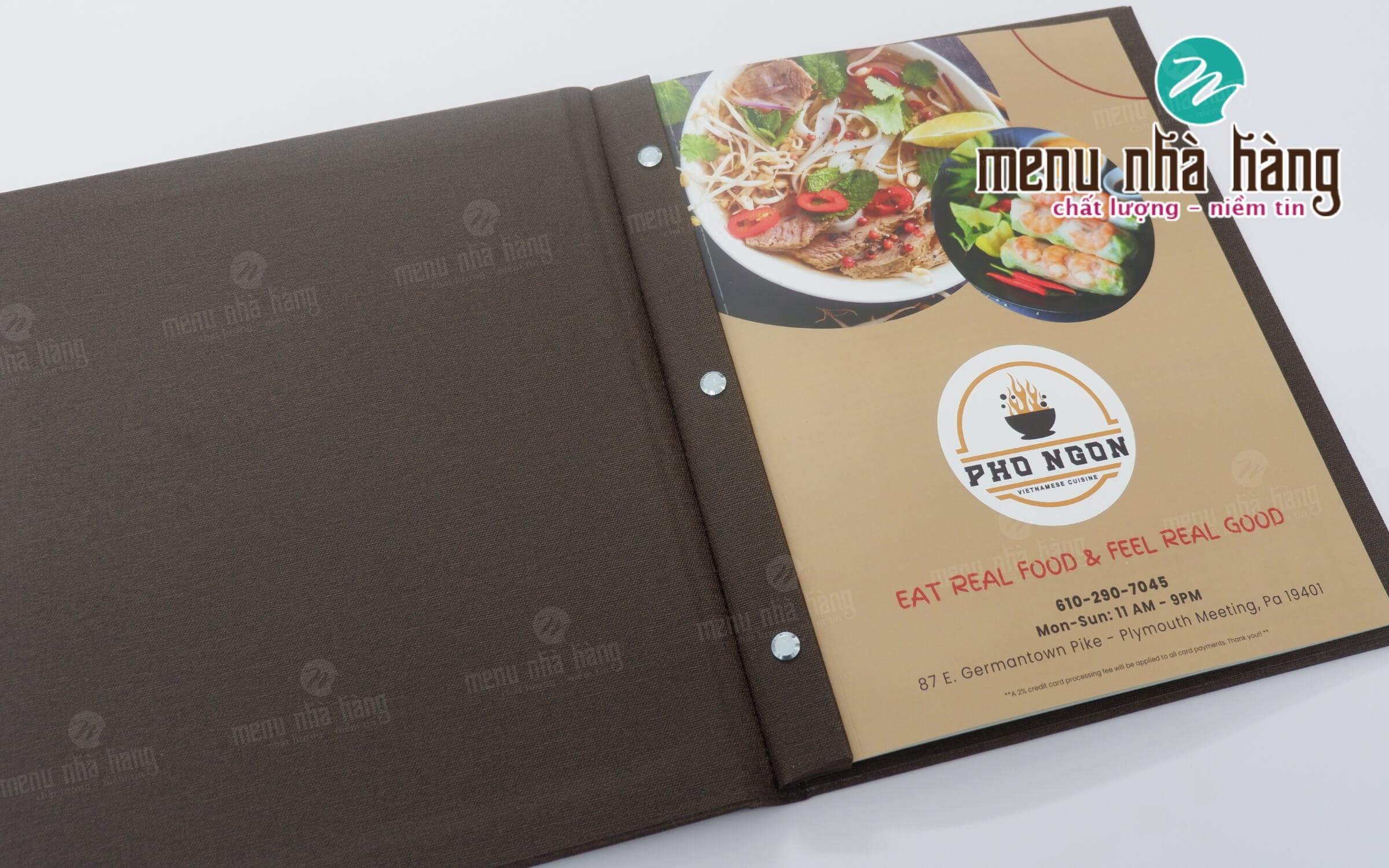 In menu quận 7 đẹp
