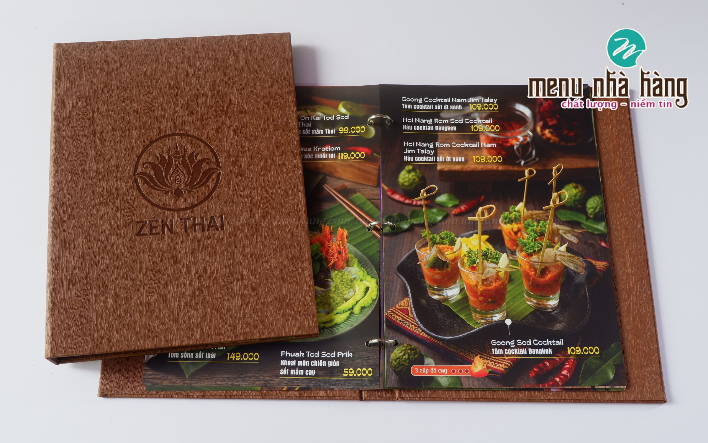 Thiết kế và in menu theo yêu cầu