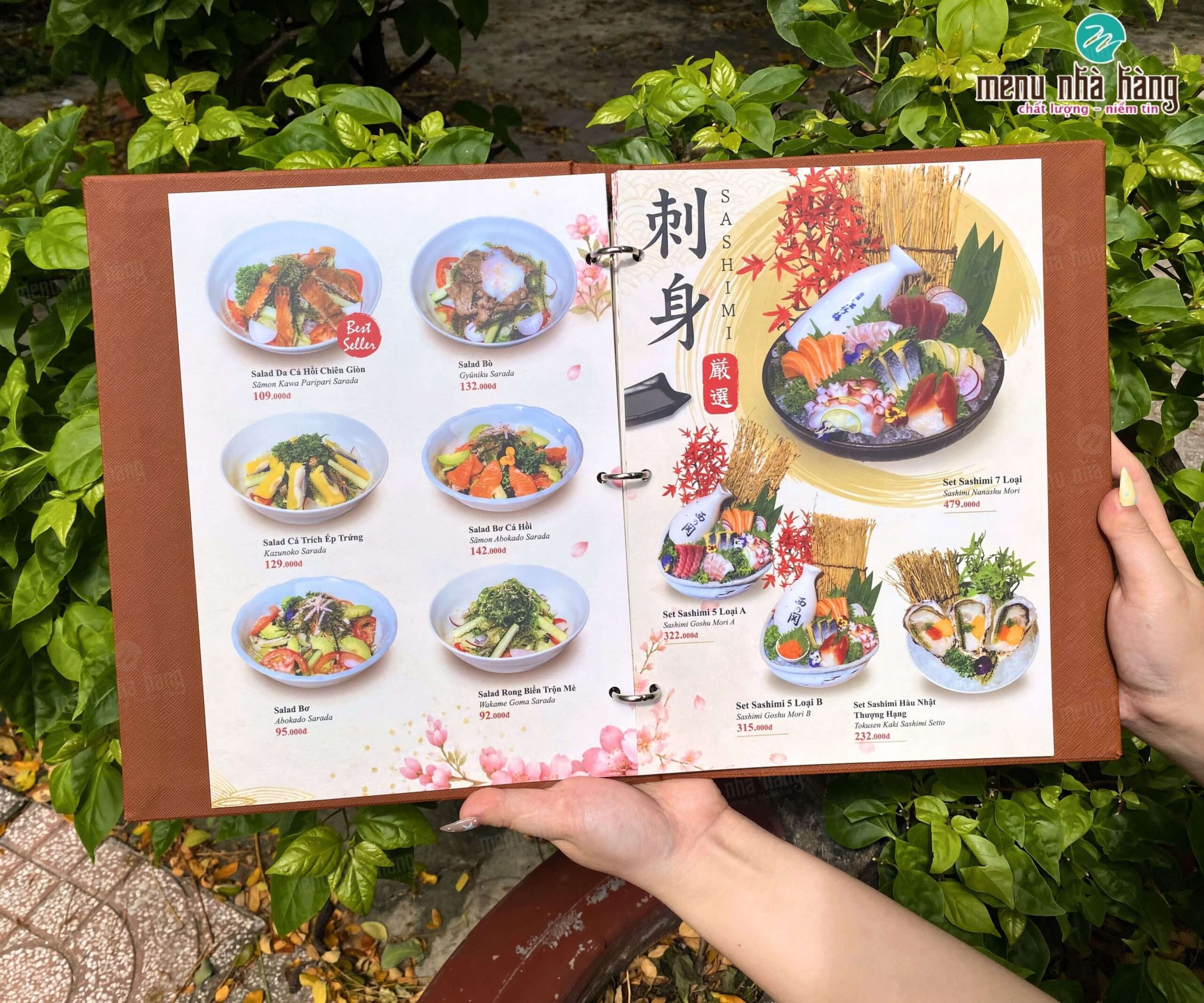 In ấn menu cho nhà hàng Sushi