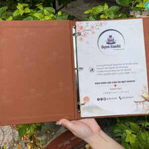 Mẫu menu cho nhà hàng Sushi