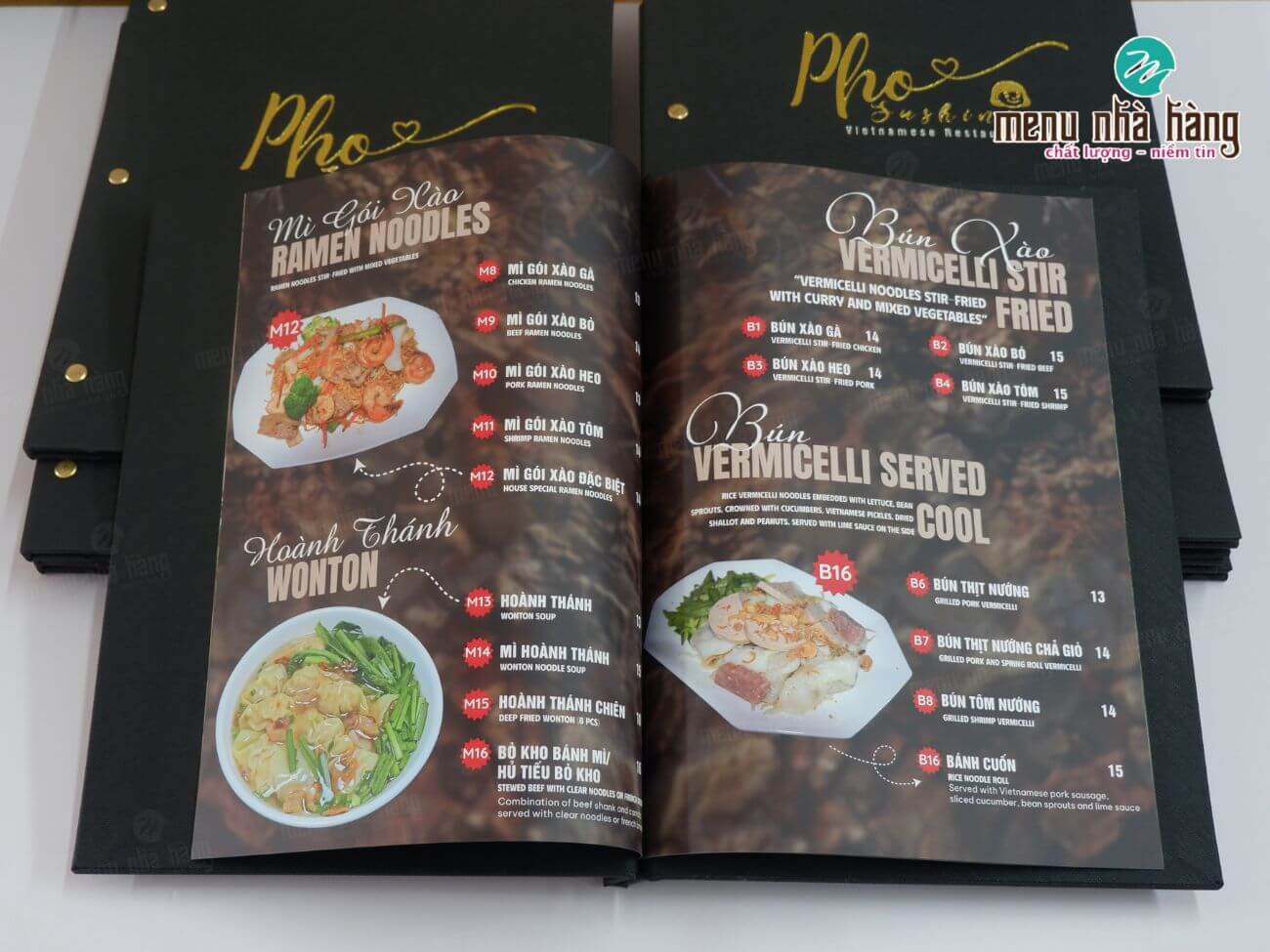 In menu nhựa đẹp, chuyên nghiệp