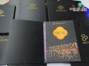 In menu nhựa chống thấm nước