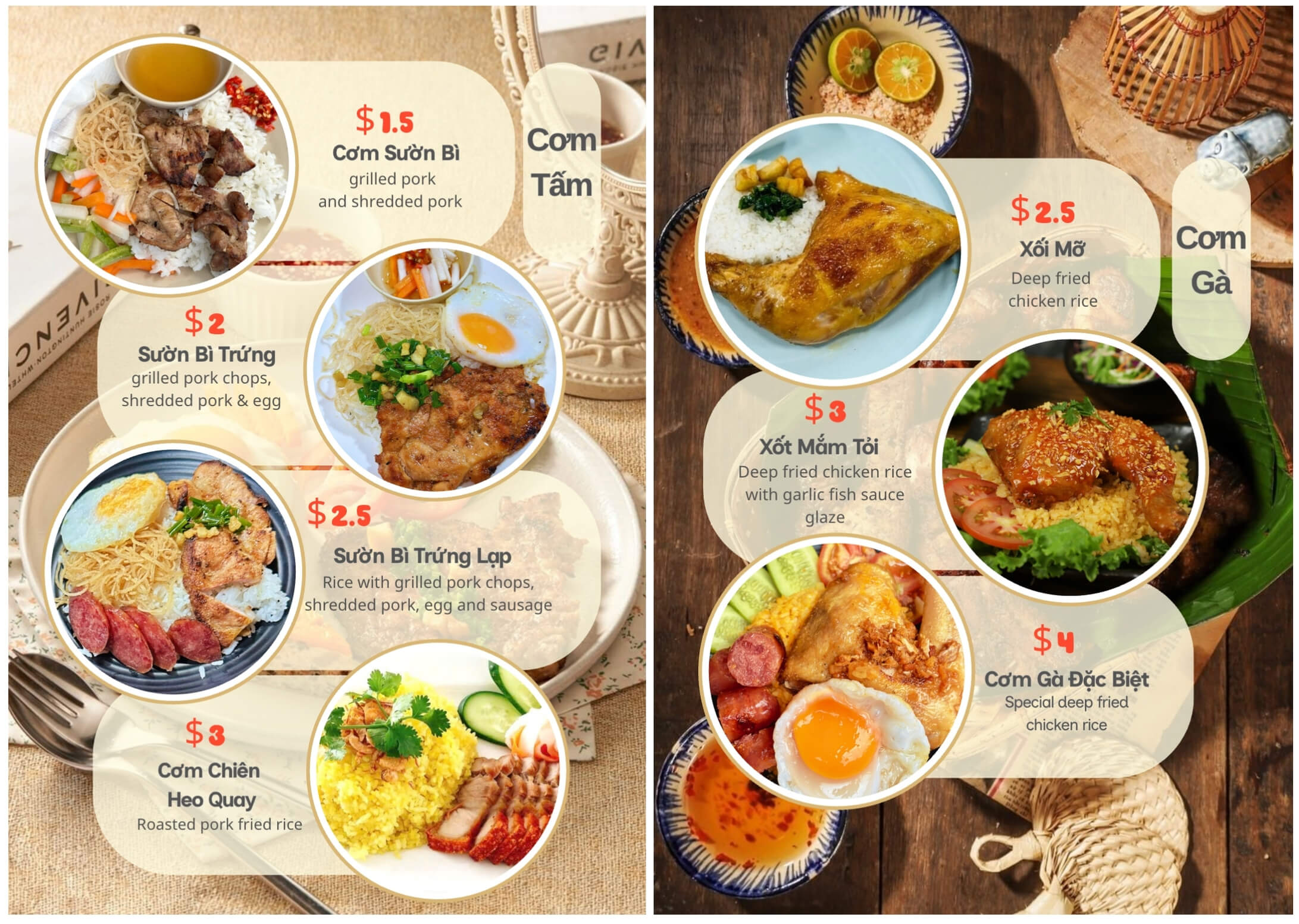 Đơn vị thiết kế menu theo yêu cầu đẹp tại TPHCM