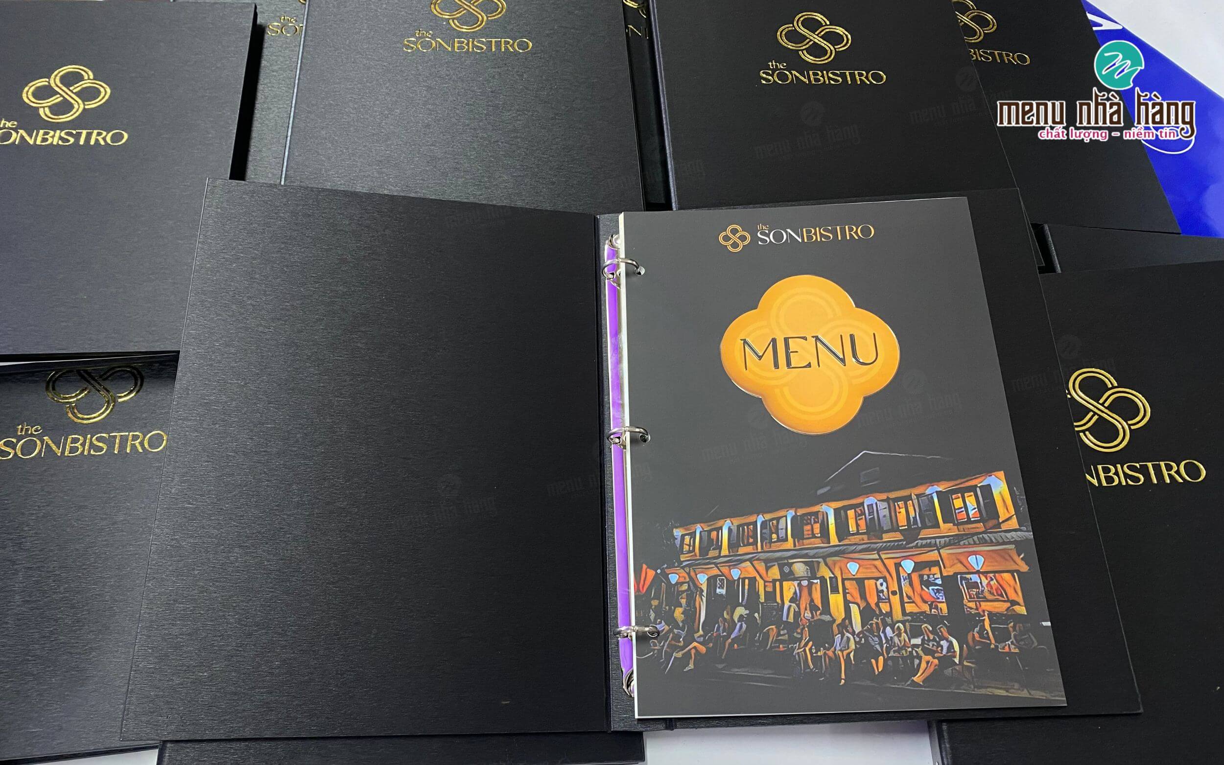 Mẫu menu nhà hàng Sơn Bistro