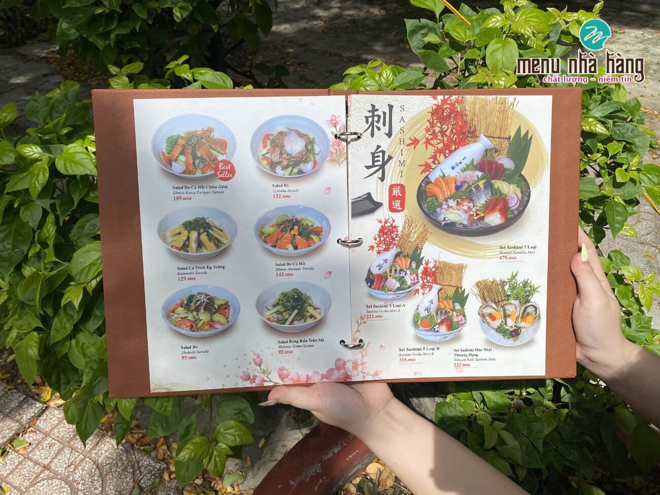 Menu nhựa chống nước